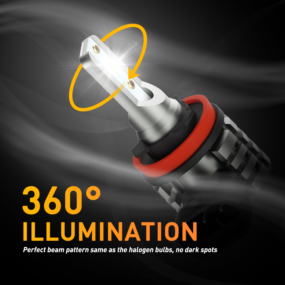 AUXITO 2Pcs Lampu Kabut LED Du - Led Fog Light H11 3000K Yellow ulasan dan harga